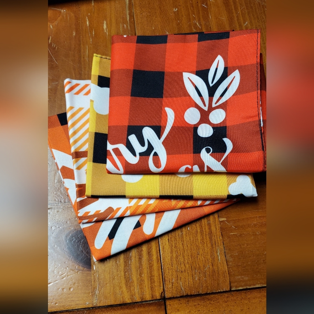 Pets Dog Bandanas Halloween, Thanksgiving,  Christmas, New Year  4 pack